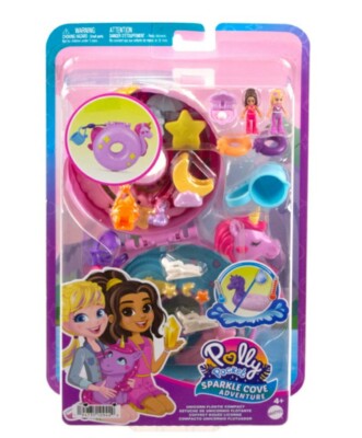 Polly Pocket Sparkle Cove Adventure Unicorn Floatie Compact .