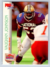 1992 Pro Set Series 2 - Vaughan Johnson - New Orleans Saints - Pro Bowl - #410