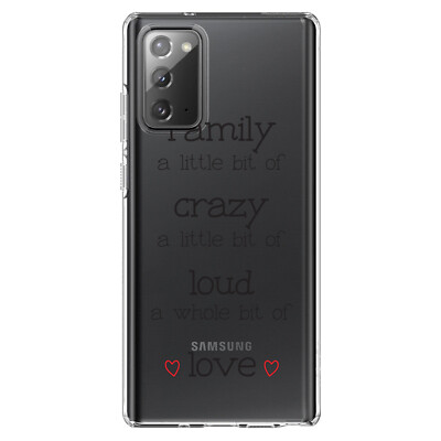 Clear Case for Galaxy Note Family Crazy Loud Love Hearts