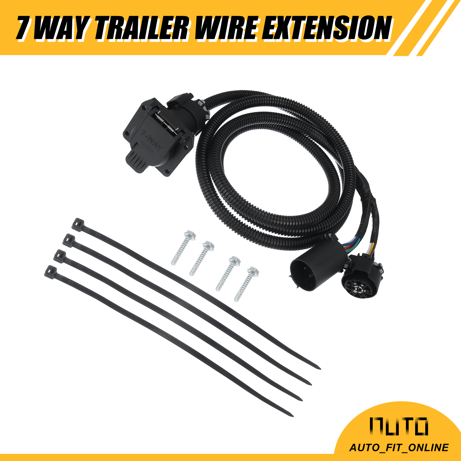 7 Pin Trailer Wiring Harness Extension Connectors VehicleSide Truck