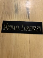 Michael Lorenzen NAMEPLATE FOR AUTOGRAPH Signed BAT-BASEBALL-JERSEY-PHOTO 1”x3”