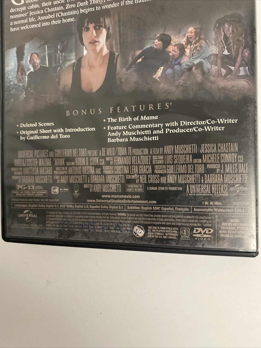 Mama DVD 2013 Fantasy Horror Thriller Jessica Chastain Andy