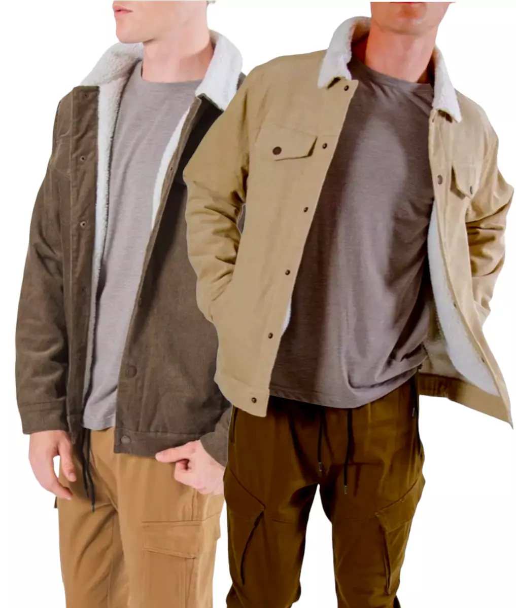 Sherpa lined hotsell khaki jacket