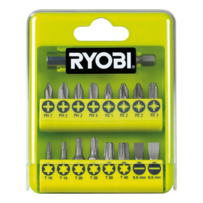 RYOBI Bitset RAK17SD 17-teilig Kreuzschlitz Torx Schlitz Bitsatz 5132002550