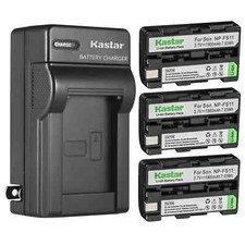 Wall Charger  3 battery for Sony NP-FS11 DSC-F505 F55 P1 P20 P30 P50