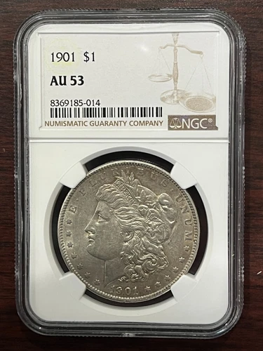 1901 P Morgan Silver Dollar NGC AU-53