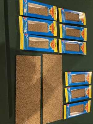 HO Scale, 11 Midwest Products Inc. Track Cork Pads 6-LH,3-RH, 2-18 x6  NIB