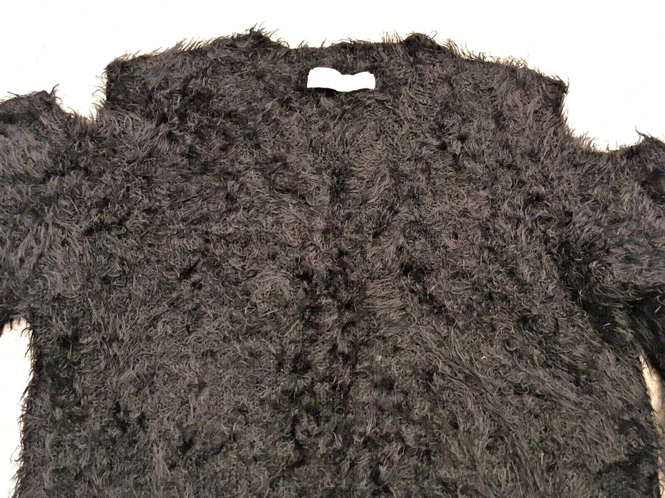 Suéter de nailon y acrílico para niñas I Love rosa negro difuso hombro frío (L) Foto 4 de 4