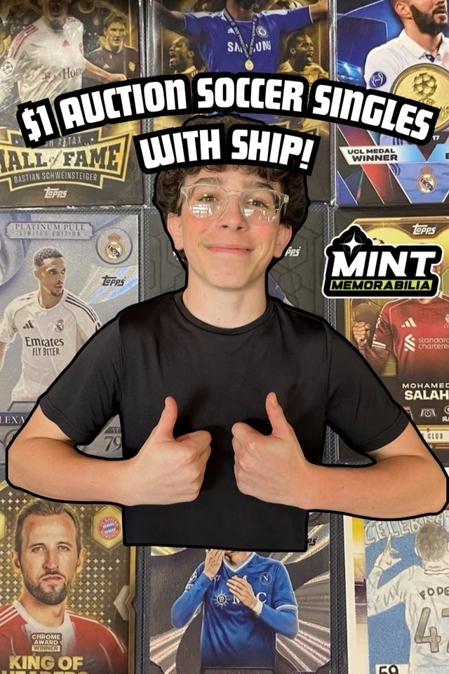 DOLLAR AUCTION SOCCER SINGLES w/ SHIP