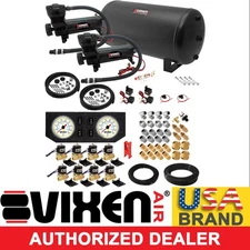 AIR SUSPENSION KIT/SYSTEM FOR TRUCK/CAR BAG/RIDE/LIFT DUAL COMPRESSOR, 6G TANK