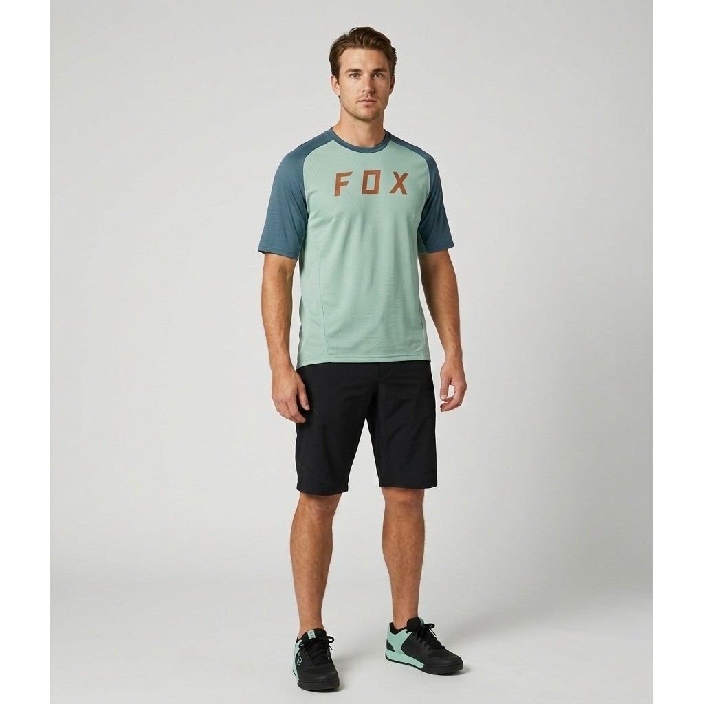 Fox Racing Defend Mens Large Mountain Bike Jersey Sage Green