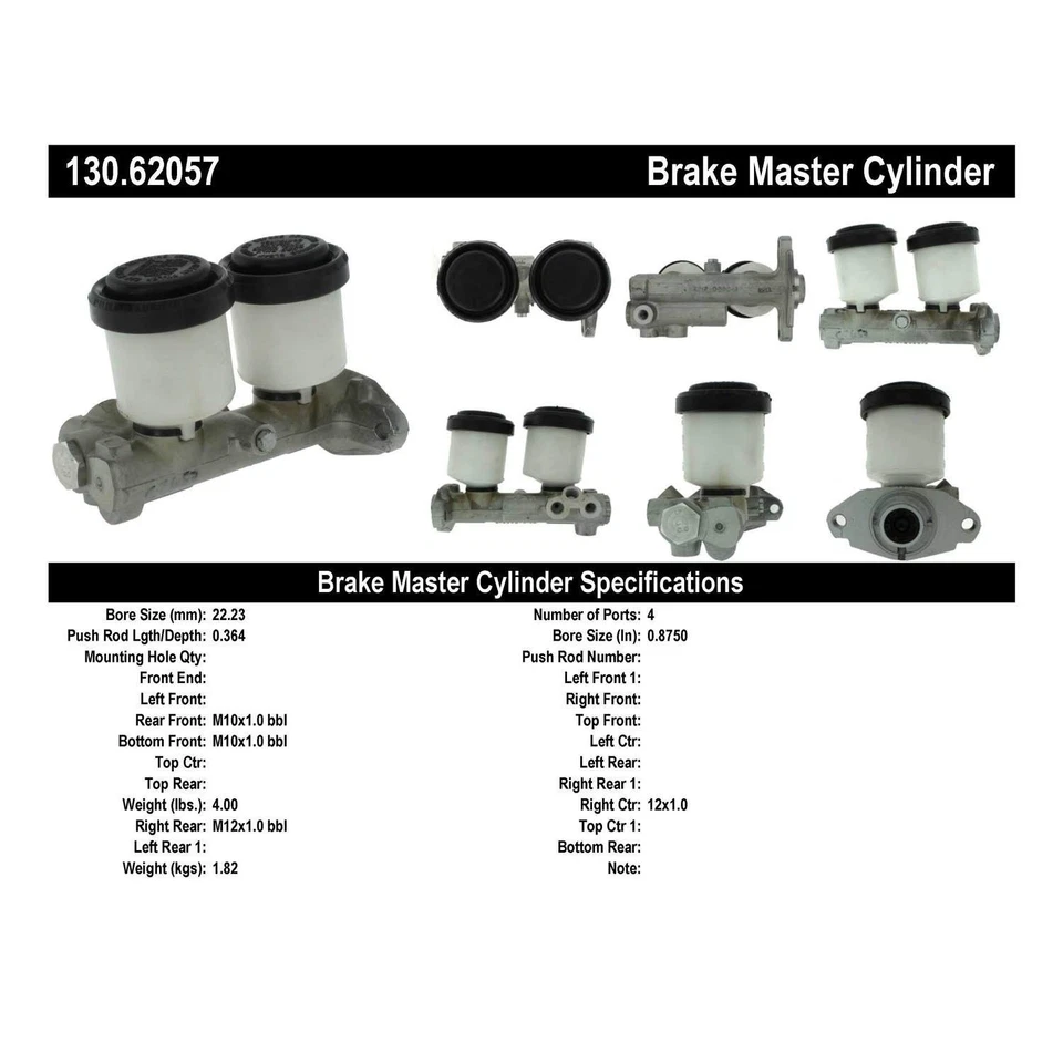 Cilindro maestro de freno Centric Parts 130.62057 Centric Premium para Corvette 85 Foto 4 de 4