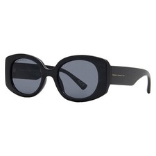 French Connection FC 23 25 BLK Smoke Oval Ladies Sunglasses 10266448.COM BLKSMK