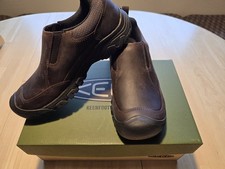 Men's KEEN Targhee III Slip-On Shoes Dark Earth/Mulch Leather Size 8 Brand New