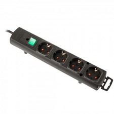 Brennenstuhl 1153100100 2m Internal Black 4 socket s AC 320mm Black Strip
