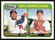 2014 Topps Heritage Rookie Stars Christian Bethancourt David Hale #82 Braves