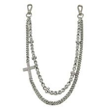 Gold/Silver/Black Cuban Iced Out Cross Infinity Hiphop Jeans Chain Pants Chain