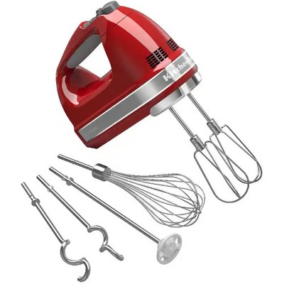 NEW! KitchenAid 9-Speed Hand Mixer with Turbo Beater II Accessories, Empire Red