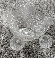 MCM Childs Adorable Plastic Pretend Play Punch Bowl and 5 cups