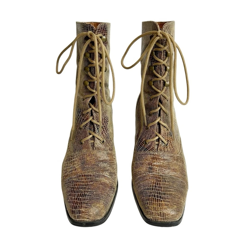 BEACON REFLECTIONS Croc Granny 系带皮靴 — 第 2/4 张图片