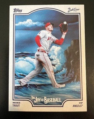 2025 Mike Trout Topps X Bob Ross the Joy of Baseball - #3 L.A.  Angels Star