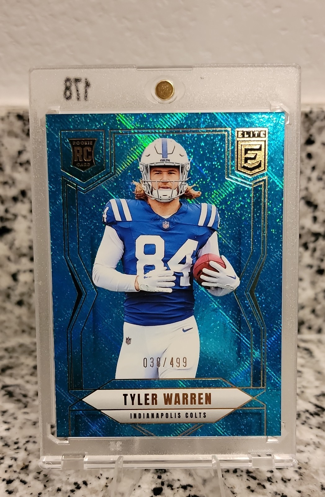 2025 Panini Donruss Elite - Rookies Tyler Warren #119 Teal Matrix /499 (RC)