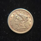 1861 US $2.50 Liberty Head Quarter Eagle Gold Coin Pre-1933 Uncertified