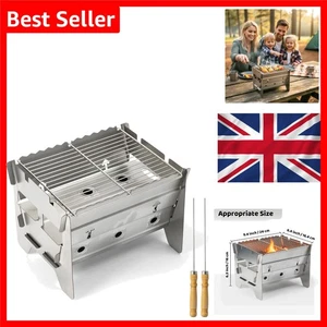 Portable Charcoal BBQ Grill Small Travel Outdoor Camping Garden Picnic Tablet...
