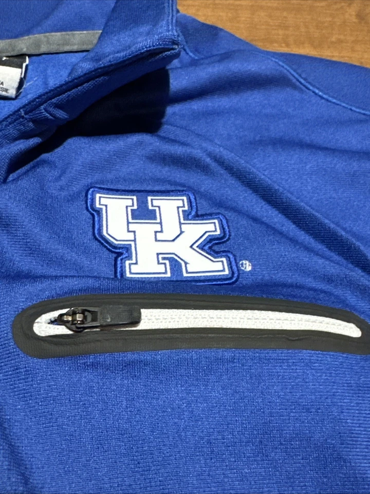 Pullover Kentucky Wildcats Reino Unido Nike Dri-Fit Golf Azul 1/4 Cremallera Manga Larga M NCAA Foto 3 de 4