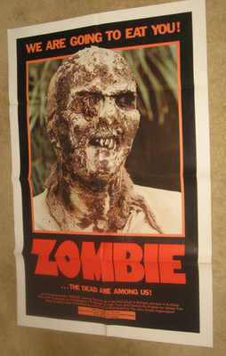 ZOMBIE '79  -   Fulci    gore  classic !     UNUSED / VERY FINE & A FREE POSTER
