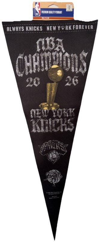 NY Knicks WinCraft 2026 NBA Finals Champions 12”x30”  Locker Room Pennant NEW!