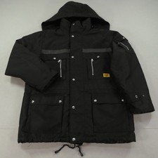 Chaqueta Caterpillar Hombres Grande Negra Gato Aislante Pesado Parka Ropa de Trabajo Agua Viento