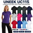 UNEEK Womens Ultra Cotton Polo Shirt Workwear Uniform Ladies Top XS-3XL UC115