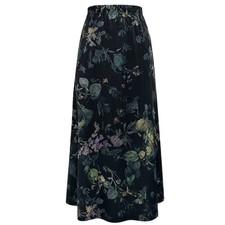 Floral Maxi Skirt M Black Green Dark Fairy Goblin Whimsigoth Grunge Witchy Vampy