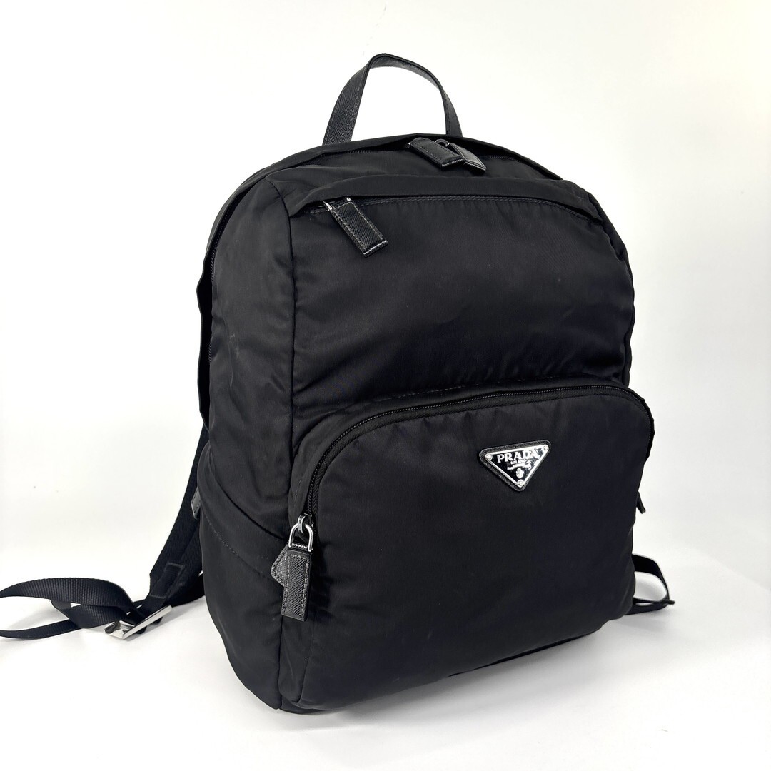 Super Excellent Condition PRADA 2VZ1042 Backpack Men s Ladies Black Re Nylon Bac thumbnail 3