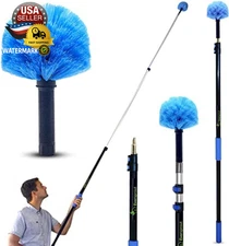 5-To-12Ft Telescoping Durable Duster with Extension Pole – Lightweight 3 Stage C