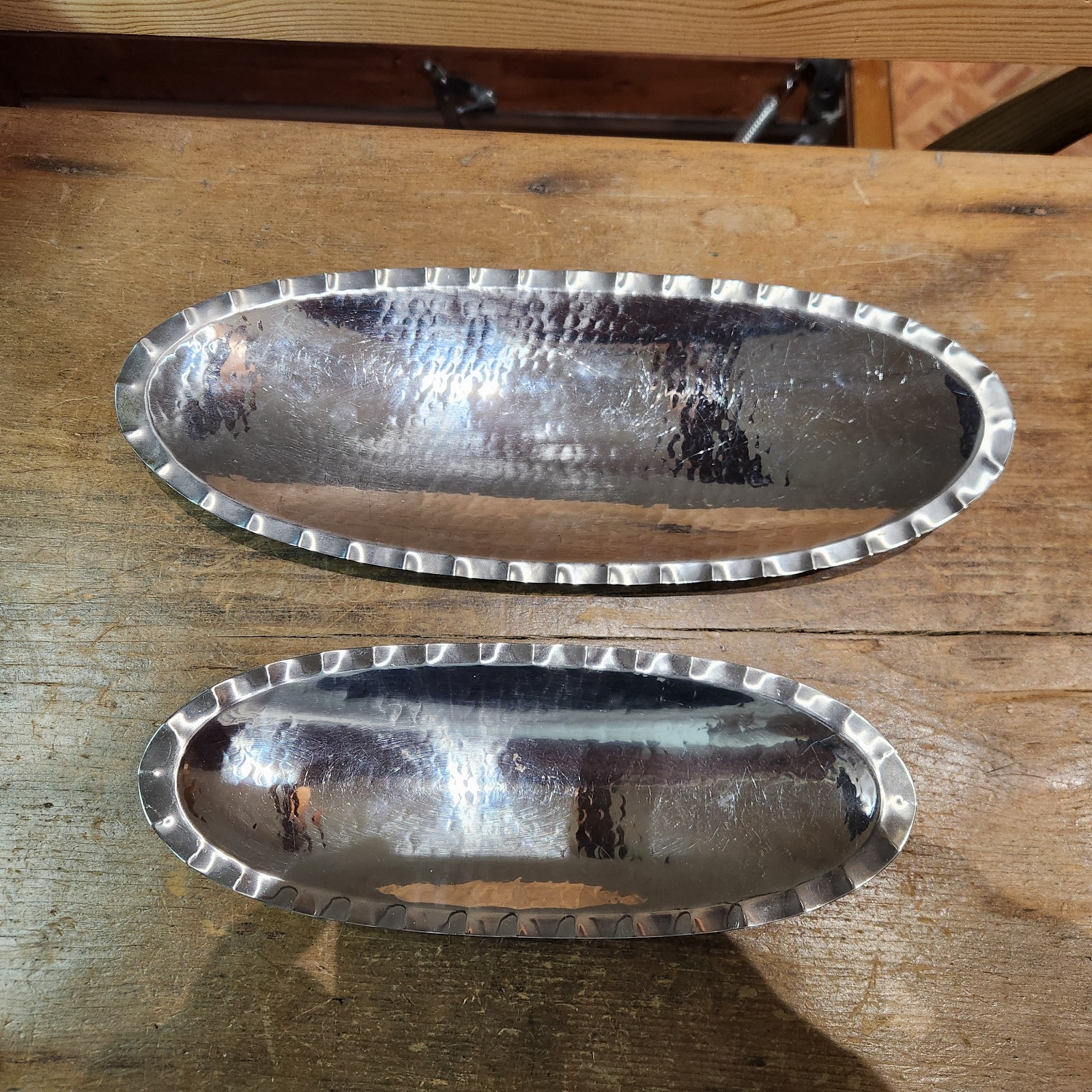 Two L.R.I. Borrowdale Hand Beaten  Serving Dishes