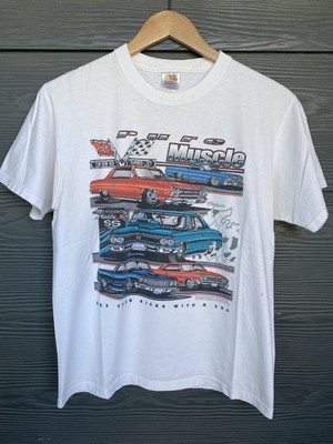Vtg 90s Hot Rod Racing Speedway White Mens Large T-Shirt 1996 Street Lethal SS