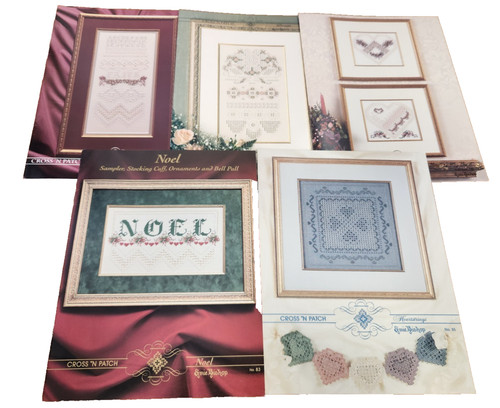 Cross 'N Patch Emie Bishop Hardanger Patterns Lot of 5: 85, 83, 102, 119, 95