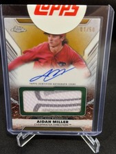 2025 Topps Pro Debut Aidan Miller Jumbo Auto Relic Card Gold #1/50 Phillies