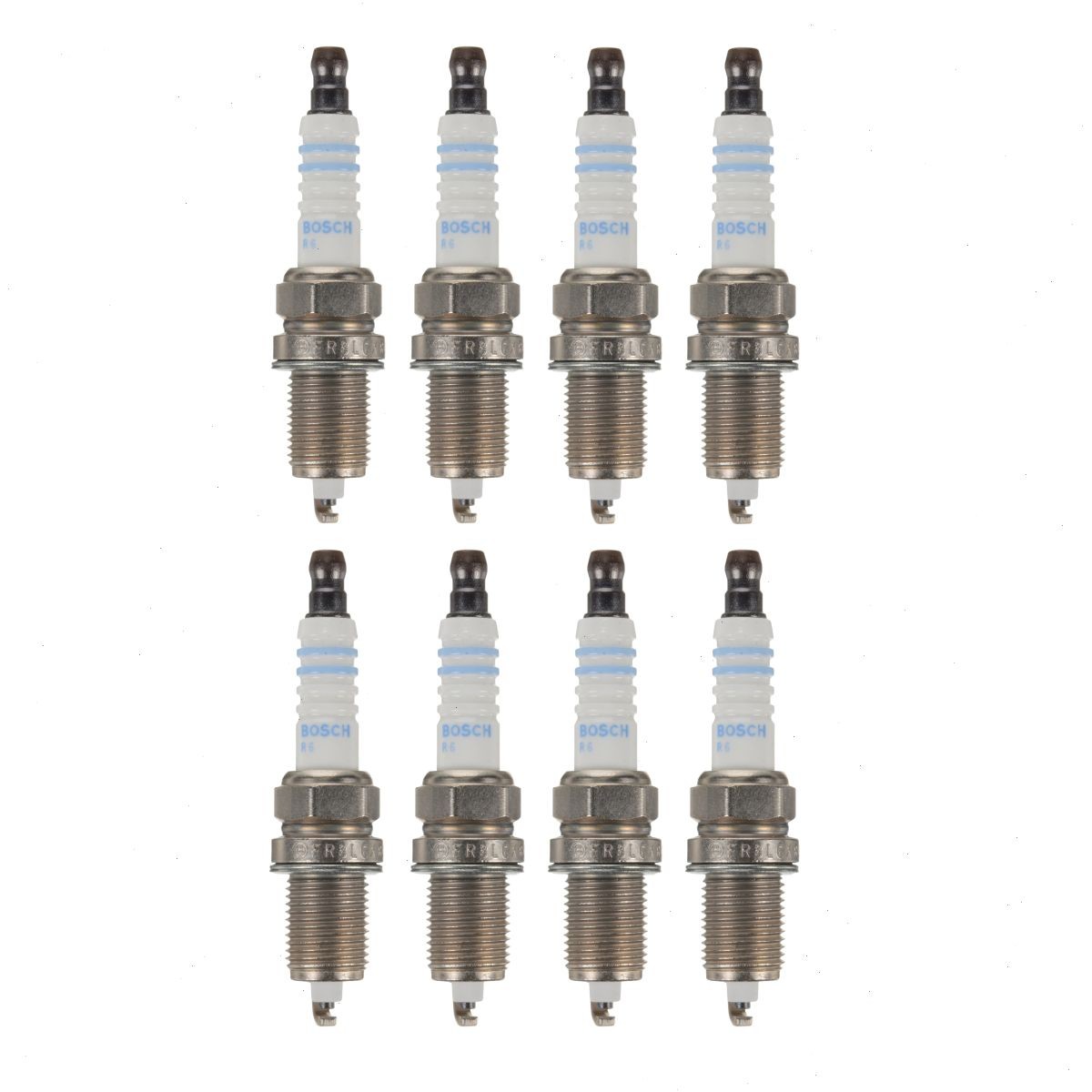 8 pc Bosch 7562 Nickel Copper Spark Plugs for 2262 1041 Ignition Wire cc