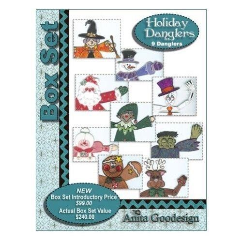Anita Goodesign HOLIDAY DANGLERS BOX SET Embroidery Design CD NEW AGO15BX
