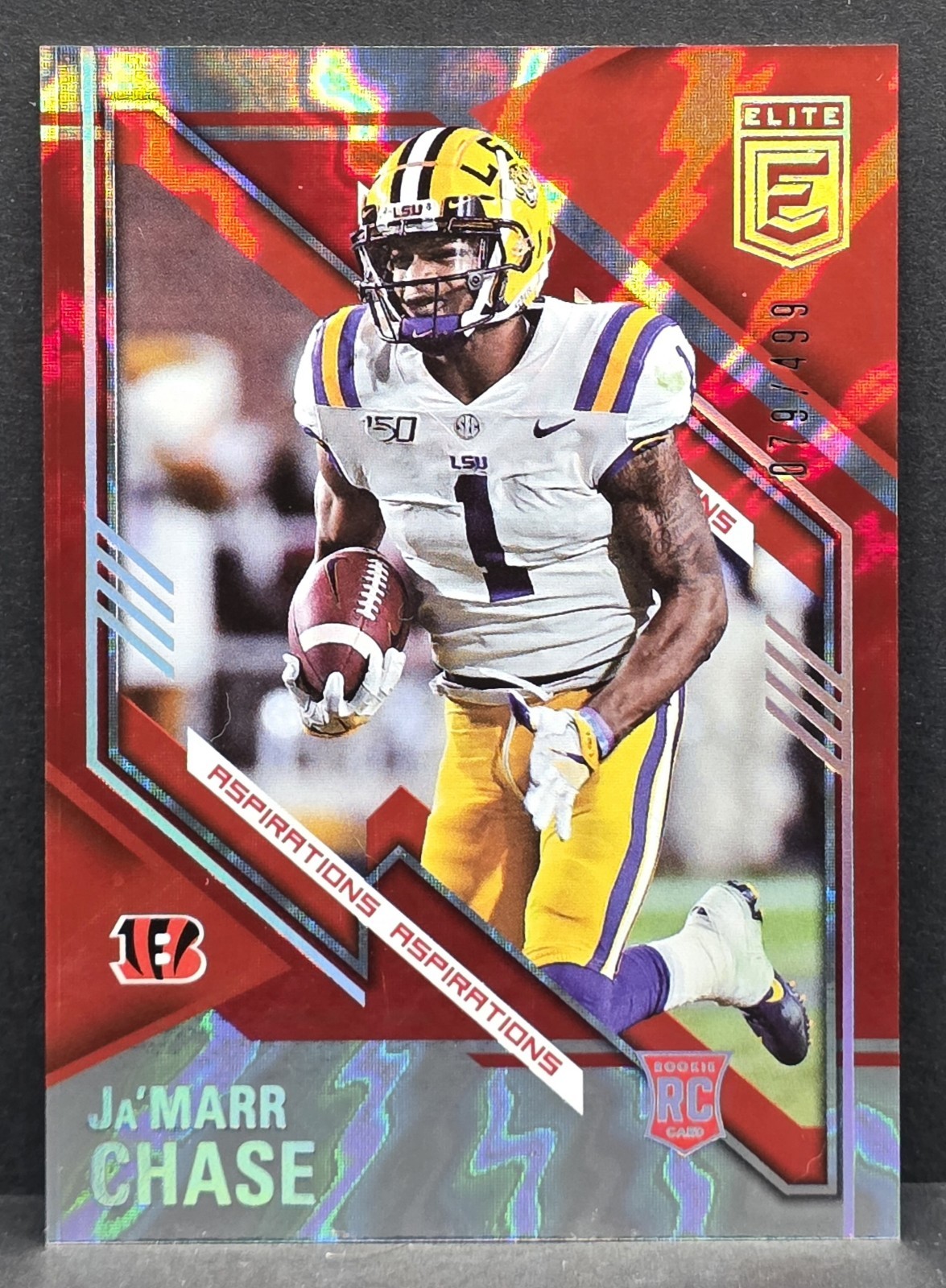 2021 Panini Donruss Elite - Rookies Ja'Marr Chase #121 Aspirations Shimmer /499