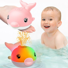 Bath Toys, Light up Dolphin Baby Bath Toys for Babies 6-12 12-18 Months, Recharg