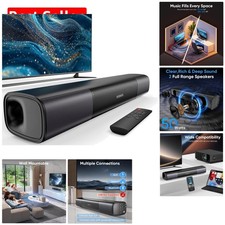 Crisp Vocals  Powerful Bass: 17-Inch Wall Mount Soundbar for TV  Gaming