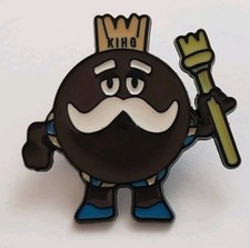 King Ding Dong Hostess Snack Cake With Crown Scepter Enamel Lapel Hat Pin King Ding Dong Hostess Snack Cake With Crown Scepter Enamel Lapel Hat Pin