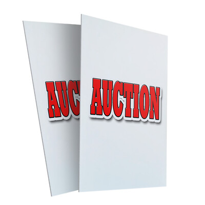 Auction 24'' x 36'' 2 Pack Of Store Sign Plastic Or Decal