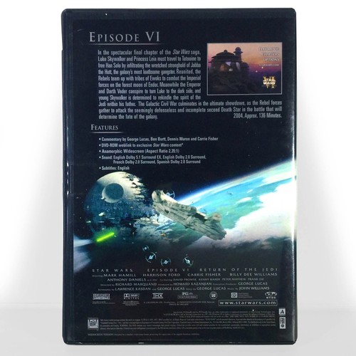 Star Wars: Return Of The Jedi (DVD, 1983, Widescreen) Harrison Ford - Picture 2 of 3