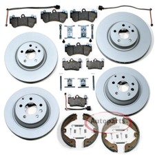 Bremsen Set beschichtet 350 mm + 330 mm Beläge vorne hinten für Porsche Cayenne