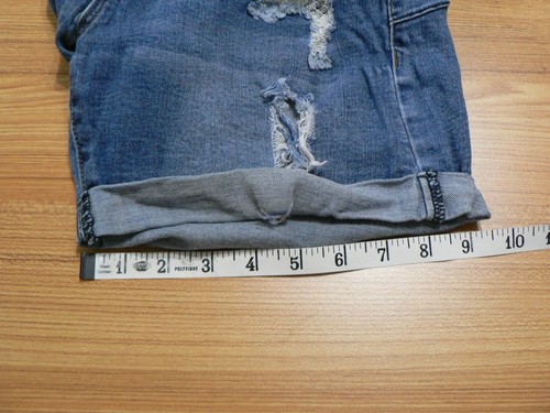 *S.O.N.G. CURVY MID RISE POLL CUFF BERMUDA SHORT JUNIOR TAILLE 7 (29x5) - STRETCH - Photo 11/11